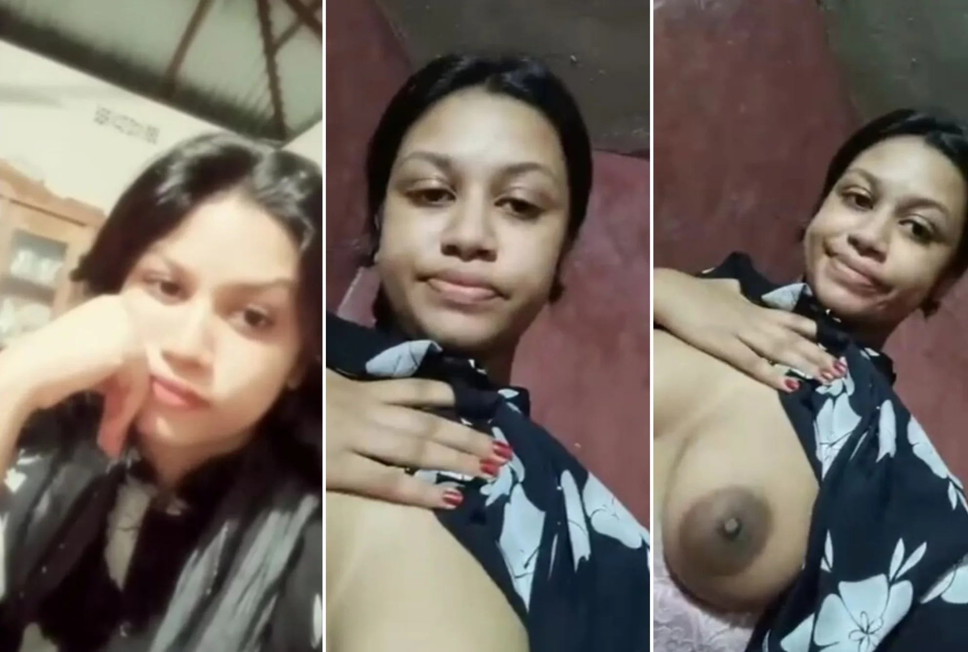 Desi Bitch Pressing Her Juicy Boobs